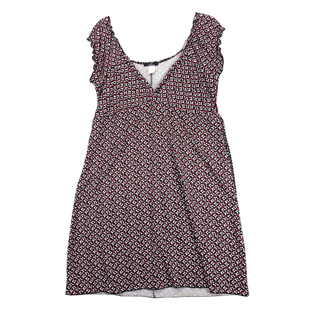 Vintage Y2K Dynamite Abstract Print Mini Dress Sz XL Empire Drawstring Waist